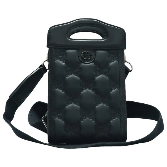 GUCCI Black Cloth Shoulder Bag 963-061825 - Picture 1 of 12